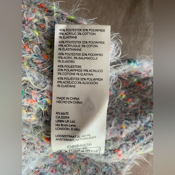 Free People Sweater Women Pullover Gray Preppy Stardust Comfy Holiday Top Sz M - Picture 12 of 12